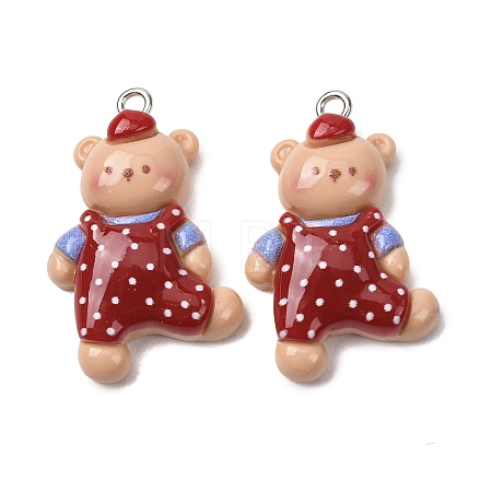 Cute Opaque Resin Pendants FIND-H069-07P-1