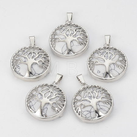 Synthetic Howlite Pendants G-S292-10L-P-1-1