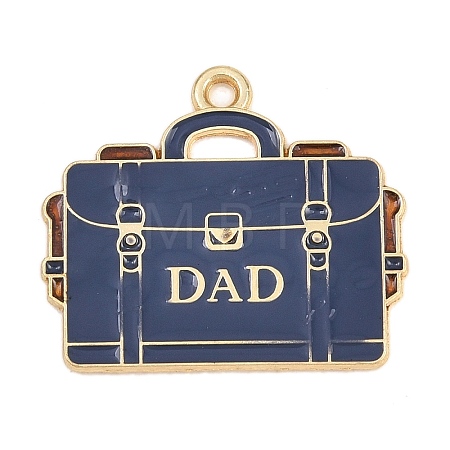 Father's Day Alloy Enamel Pendants FIND-E054-05C-1