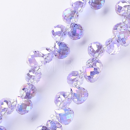 Transparent Glass Beads Strands X-GLAA-T006-14H-1
