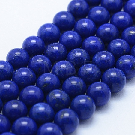 Natural Lapis Lazuli Beads Strands G-P342-01-8mm-AA-1
