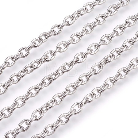 Tarnish Resistant 304 Stainless Steel Cable Chains CHS-L017-09B-1