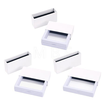 3 Bags 3 Styles Square Transparent PE Thin Film Suspension Jewelry Display Box CON-TA0001-38G-1