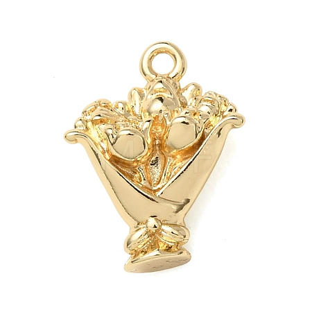 Valentine's Day Brass Charms KK-H294-04G-1