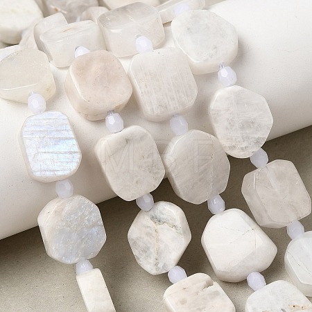 Natural Rainbow Moonstone Beads Strands G-L653-D01-01-1