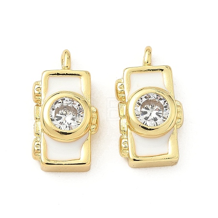Brass Pave Cubic Zirconia Pendants KK-S338-12G-A-1