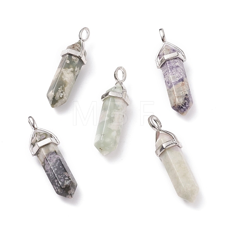 Natural Peace Jade Pointed Pendants G-M378-01P-A14-1