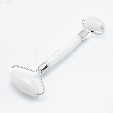 Natural White Jade Brass Face Massager MRMJ-G008-19P-1
