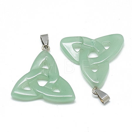 Natural Green Aventurine Pendants X-G-T088-07-1