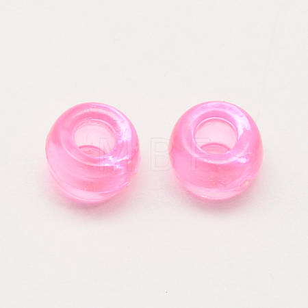 Transparent Acrylic European Beads MACR-Q156-02G-1