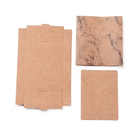 Kraft Paper Boxes and Necklace Jewelry Display Cards CON-L016-B07-1