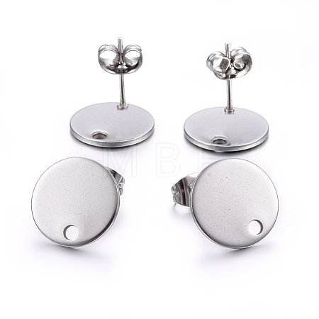 Non-Tarnish 304 Stainless Steel Stud Earring Findings X-STAS-K184-01-03P-1