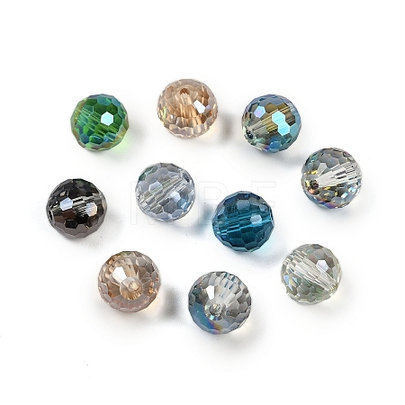 Transparent Electroplate Glass Beads EGLA-N002-31-G-1