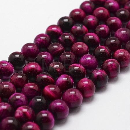 Natural Tiger Eye Bead Strands G-D840-54-8mm-04-1