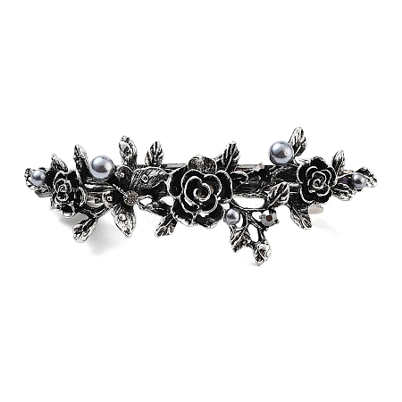 Flower Alloy Rhinestone Hair Barrettes LS-PHAR-S604-01AS-04-1