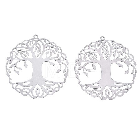 Tarnish Resistant 201 Stainless Steel Filigree Pendants LS-STAS-S118-030P-1