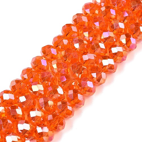 Electroplate Glass Beads Strands EGLA-A044-T8mm-B25-1