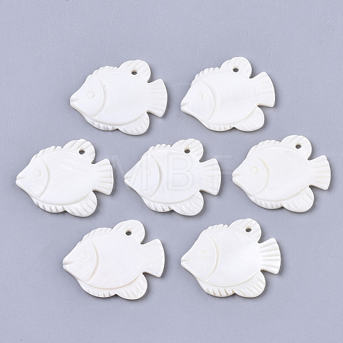 Natural Freshwater Shell Pendants SHEL-R048-05-1