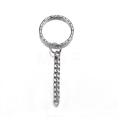 Tarnish Resistant 304 Stainless Steel Split Key Rings STAS-G085-13-1