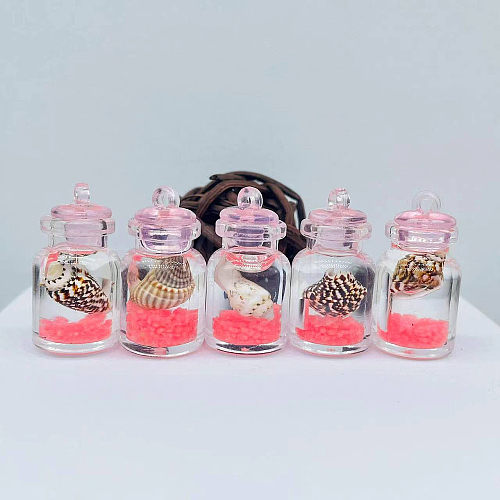 Luminous Glow in the Dark Glass Wishing Bottle Pendants FIND-PW0017-22B-1