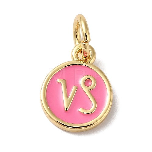 Real 18K Gold Plated Brass Enamel Charms KK-L216-001G-G04-1