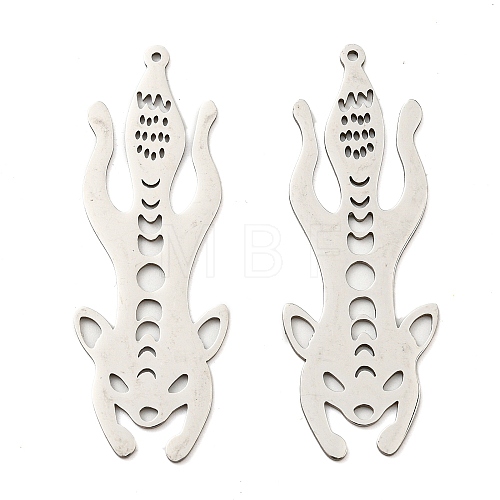 201 Stainless Steel Big Pendants STAS-M318-05P-1