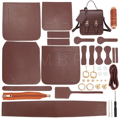 DIY Sew on PU Leather Women's Crossbody Bag Making Kit DIY-WH0386-86B-1