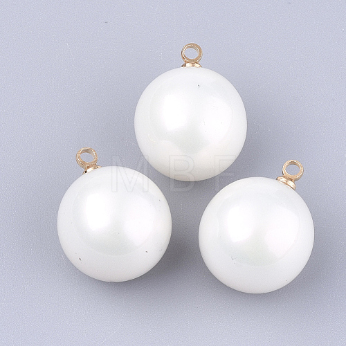 Eco-Friendly ABS Plastic Imitation Pearl Beads X-MACR-S367-C-07-1