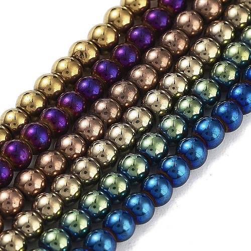 Synthetic Magnetic Hematite Beads Strands G-P545-K01-01-1