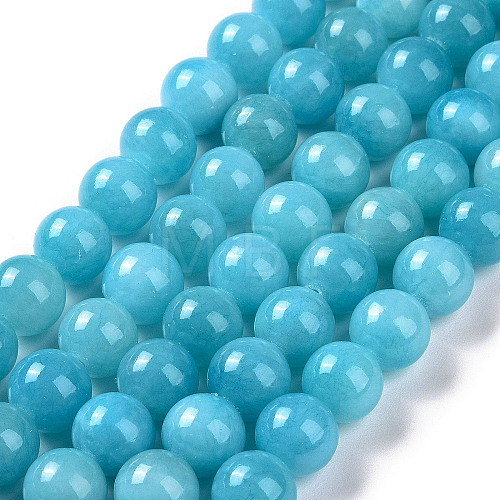 Natural Mashan Jade Round Beads Strands X-G-D263-6mm-XS28-1