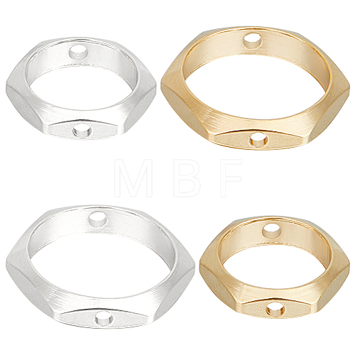 48Pcs 4 Styles Brass Bead Frames KK-CN0002-55-1