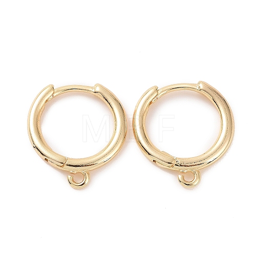 Brass Huggie Hoop Earrings Finding KK-D063-05LG-1