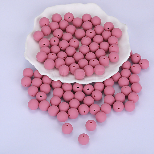 Round Silicone Focal Beads SI-JX0046A-78-1