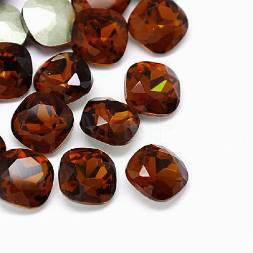 Glass Pointed Back Rhinestone Cabochons RGLA-A003-18x7mm-220-1