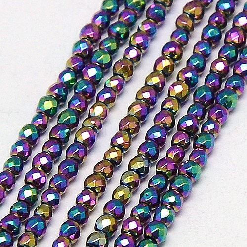 Electroplate Non-magnetic Synthetic Hematite Beads Strands G-J169B-4mm-05-1