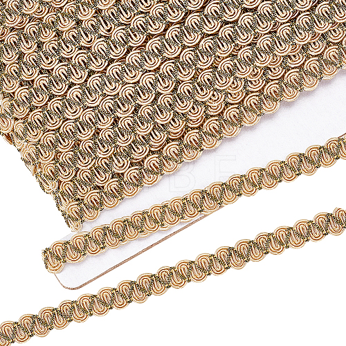 Braided Polyester Lace Trim OCOR-WH0079-23A-1