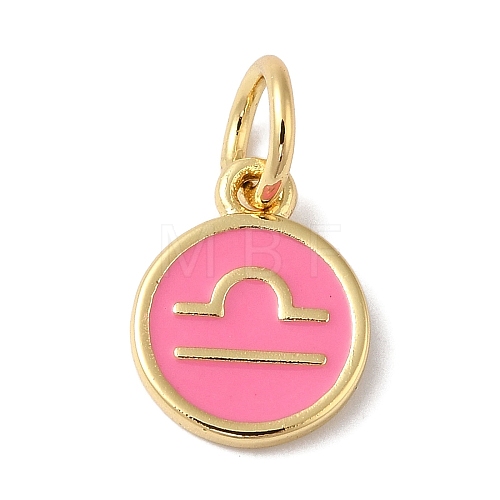 Real 18K Gold Plated Brass Enamel Charms KK-L216-001G-K04-1