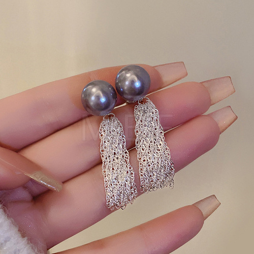 Alloy Imitation Pearl Stud Earrings WGC0511-57-1