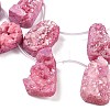 Electroplated Natural Druzy Agate Beads Strands G-N0259-04-3