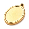 304 Stainless Steel Pendant Cabochon Settings STAS-Z204-04G-12-2