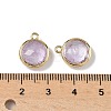 Natural Amethyst Faceted Flat Round Charms G-U028-03G-09-3