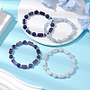 Natural Gemstone Round Beaded Stretch Bracelets for Women BJEW-JB11137-2