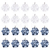 20Pcs 2 Colors Opaque Resin Pearlized Pendants PALLOY-TAC0313-3