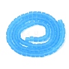 Transparent Frosted Glass Beads Strands GLAA-N072-01A-A12-2