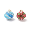 2Pcs 2 Color Handmade MIYUKI Japanese Seed Beads Pendants PALLOY-MZ00099-1