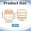 10Pcs Rectangle Alloy Buckles FIND-CY0002-23LG-2
