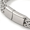 Tarnish Resistant 201 Stainless Steel Wheat Chain Bracelets with Magnetic Clasps for Women and Men BJEW-F473-06P-01-3