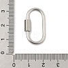 Non-Tarnish 304 Stainless Steel Screw Carabiner Lock Charms STAS-H107-04D-P-3