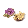 304 Stainless Steel Enamel Pendants STAS-I371-24G-01-2