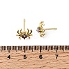 Spider Brass Micro Pave Cubic Zirconia Stud Earrings EJEW-L306-04G-02-5